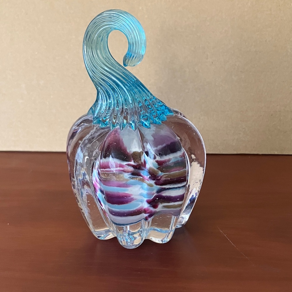 Handcrafted Glass Pumpkin Paperweight by Keith Cerone